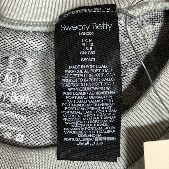 Sweaty Betty Mountain Camo Crewneck Sweater Size 8 - Picture 5 of 6